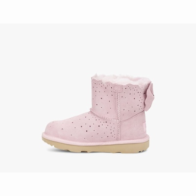 Botas UGG Mini Bailey Bow II Starry Lite Criança Cinzentas Rosa | PT-SAWLI